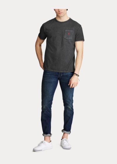 Men's Polo Ralph Lauren Classic Slub Pocket T Shirts | 281794QPA